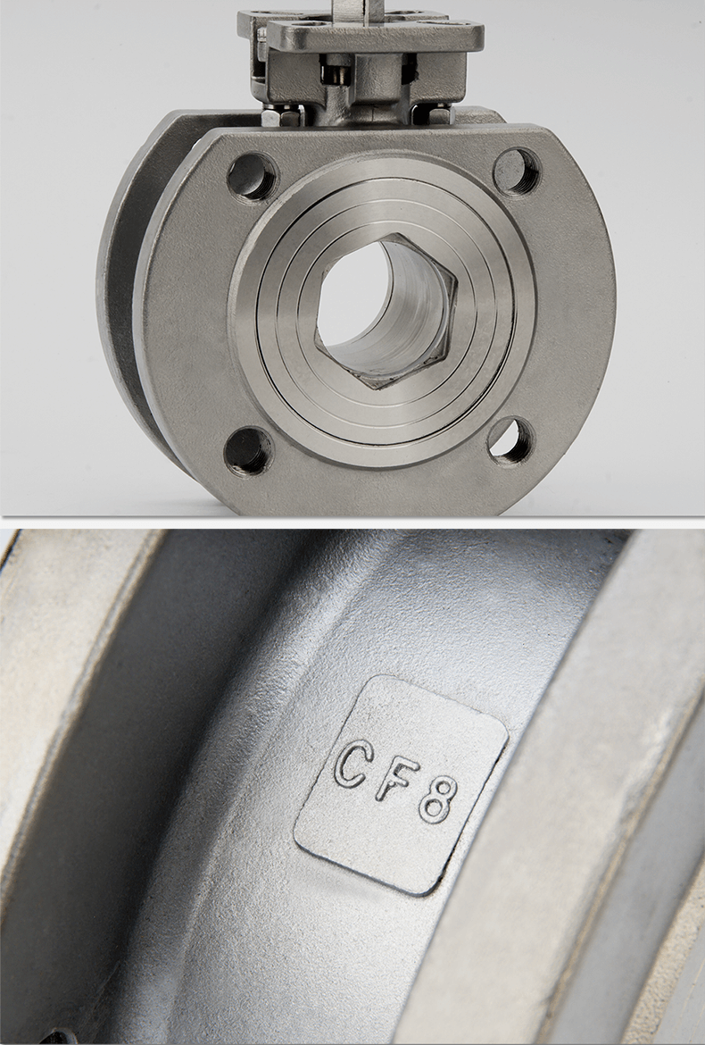 不锈钢304、316高平台超薄型对夹调节球阀 免支架球阀